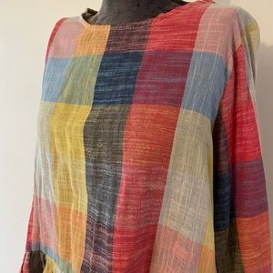 Linen Peplum Tie Back Top